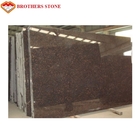 Natural Stone Tan Brown Granite Tiles Polished Surface Finish 17mm-200mm Thickness
