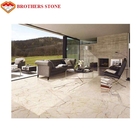 Sofitel Gold Cream Block Bookmatch Marble Stone Tile With 0.25% Water Absorption