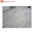 Chenille White Wood Marble Tile , Polished Marble Floor Tile Smooth Looking