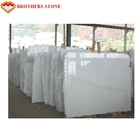 1.8cm Thickness Thassos White Marble Stone , Polished Honed White Crystal Marble