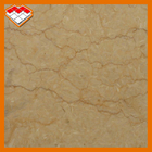 Golden Veins Beige Marble Slabs Customized Size For Wall / Flooring