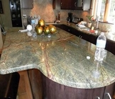 Natural Polished Rainforest Green Marble Slabs for Kitchen Countertop Bar Tops