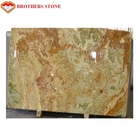 Light Green Onyx Jade Green Stone Flooring With 15-18mm Thickness