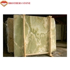 Light Green Onyx Jade Green Stone Flooring With 15-18mm Thickness