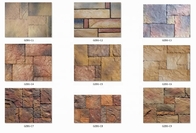 Castle Ledge Slate Exterior Embossed Red Artificial White Exterior Faux Stone Aggregate Brick Decorative Wall Panels