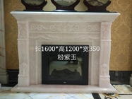 Free Standing White Marble Fireplace Surround , White Marble Tile Fireplace
