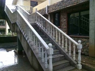 outdoor White Marble Staircase Railing Balustrade , External Stair Balustrade