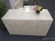 Ice Age Onyx White Marble Onyx Backlit Semi Precious Stone Table Tops