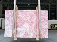 Backlit Ice Age Onyx Marble Wall Panel Translucent Crystal Pink Onyx Countertop