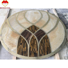 Custom Mosaic Floor Water Jet Medallion Natural Wall Decoration Marble