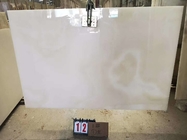 15mm Thickness Snow White Onyx Marble With Red Veins