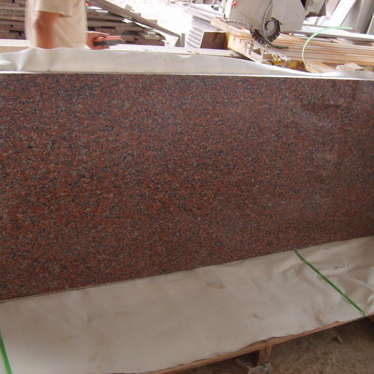 Outdoor G562 Dark Red Granite Stone Tiles , Polished Granite Floor Tiles