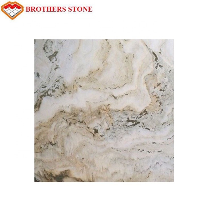 Transparent Onyx Marble Landscape Painting White Marble Stone For Home