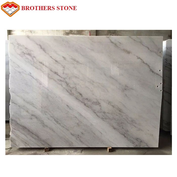 High Polished White Marble Stone Slab 132.8 Mpa Compressive Property