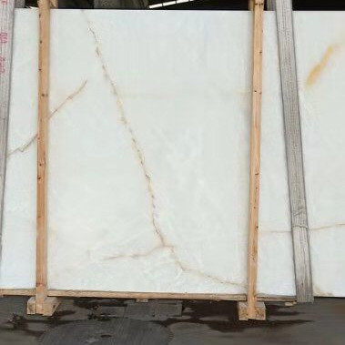 Popular Beautiful Backlit White Onyx Stone Slab For Floor / Wall / Countertop