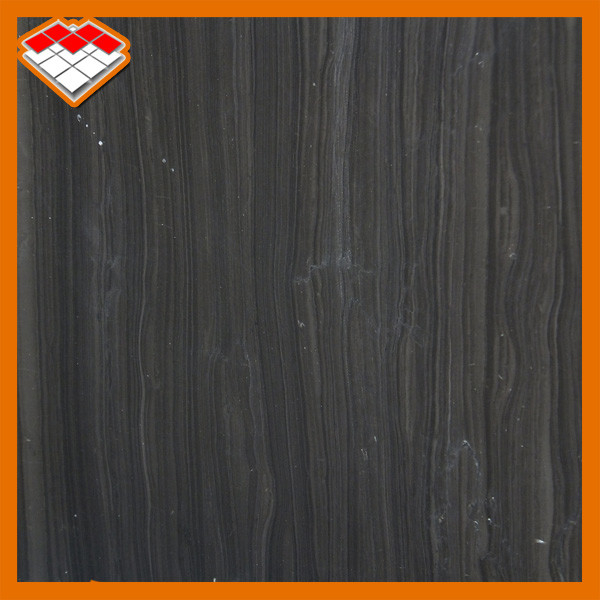Black Wood Marble Stone Slabs Flooring With 100Mpa Compressive Strength
