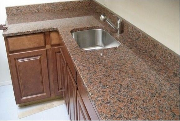 Natural Red Granite Kitchen Countertop Good Compressive Strength For Home