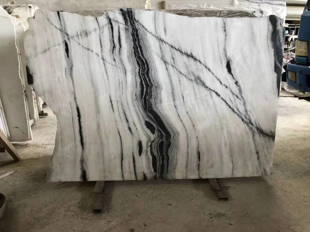 White Block Floor 2630 X 1800mm 2/3'' Marble Stone Slab