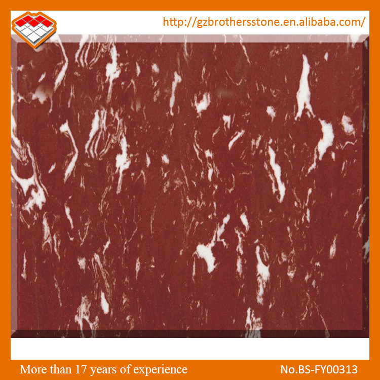 Natural Countertop Rosso Levanto Marble Slab Heat Resistant