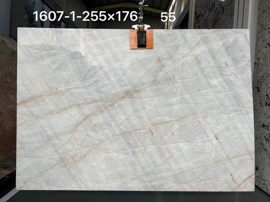 18mm CNF Taj Mahal White Quartzite Cristallo Backlit Stone Countertop for Home Decoration