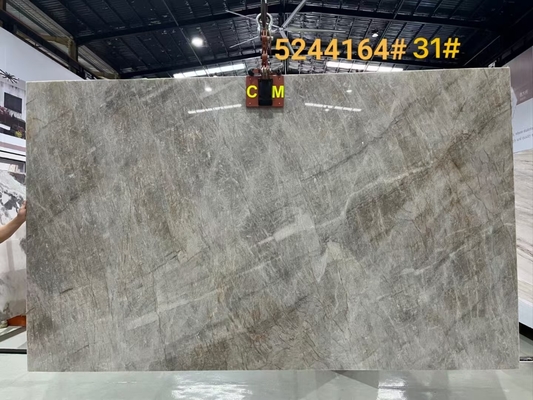18mm CNF Taj Mahal White Quartzite Cristallo Backlit Stone Countertop for Home Decoration