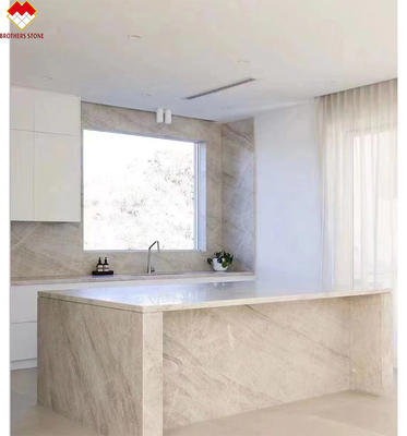 18mm CNF Taj Mahal White Quartzite Cristallo Backlit Stone Countertop for Home Decoration