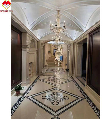 Customized Cut-To-Size Water Jet Marble Inlay Medallion for Modern Villa and Hotel