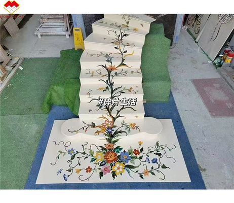 Modern Design Style Anti-Slip Beige Marble Staircase Carpet for Natural Stone Steps