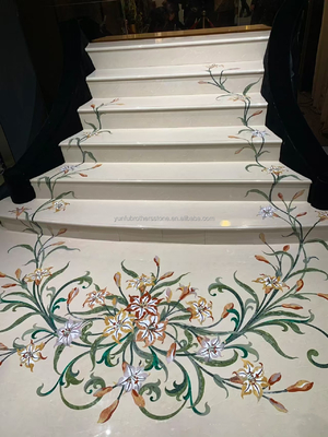 Modern Design Style Anti-Slip Beige Marble Staircase Carpet for Natural Stone Steps