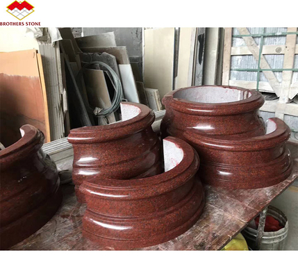Modern India Red Granite Slabs for Exterior Interior Wall Stones and Door Frame Honed Surface