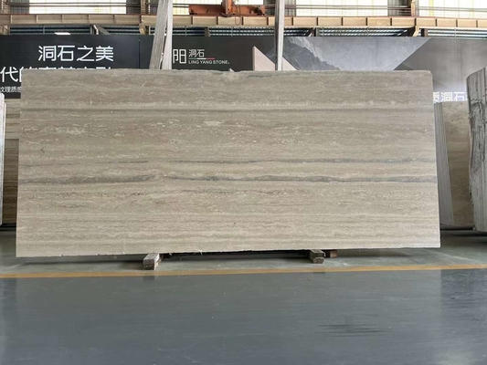 12x24 Inch Size Grey Veins Beige Travertine Floor Slab at Good in Modern Design Style