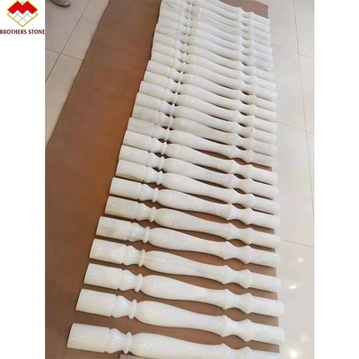 White Onyx Marble Stone Granite Railing Handrail Balauster Balustrade for Stair in Apartment