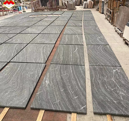 Via Lattea Black Granite Honed Cut-to-Size Tile for Classic and Elegant Floor Pattern