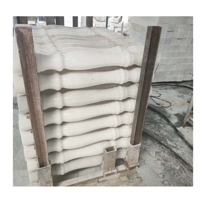 White Marble Stone Baluster Flamed Surface Finishing for Balustrade Railing Suppliers