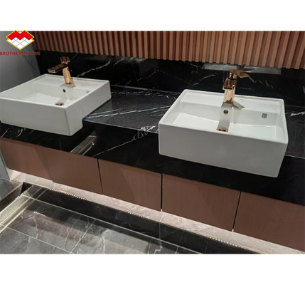 White Veins Marble Sink Cut to Size from Calcite Marble for Modern Hotel Villa Design