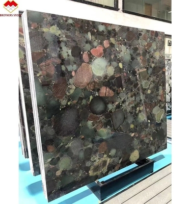 Four-Season Brazil Green Quartzite Stone Multicolor Granite Table and Wall Decoration Panel Customized for Indoor