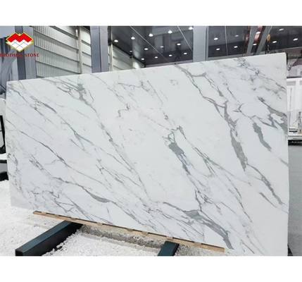 Modern Design Italy White Calacatta Marble Slab for Kitchen Countertop and Wall Panel
