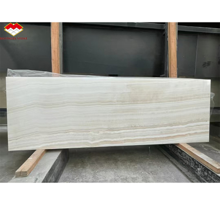 Modern Design Hotel Bathroom Wall Panel with Backlit Natural Stone White Onyx Marble