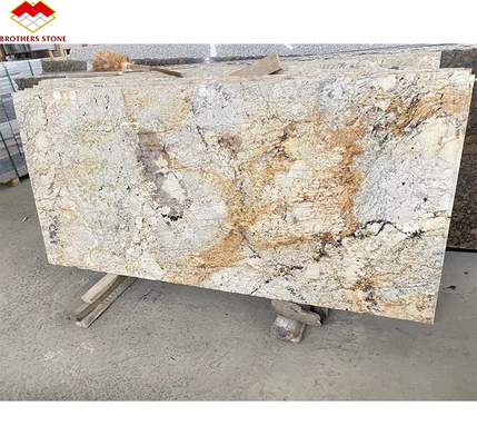 Luxury Gold Granite Stone Big Slabs Honed Polished for Villa Staircase Graphic Design