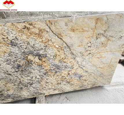 Luxury Gold Granite Stone Big Slabs Honed Polished for Villa Staircase Graphic Design