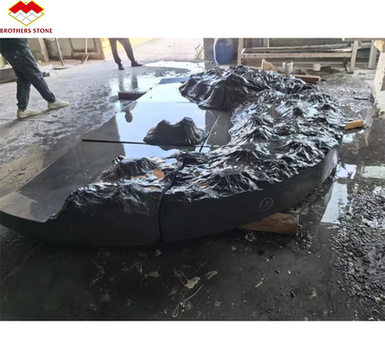 Modern Design Style Shanxi Black Granite Blocks 18mm Thick Absolute Black Granite Slab