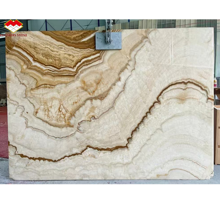 Modern Onyx Marble Gold Vein Wooden Yellow Golden Grain Bathtub Decor for Modern Homes