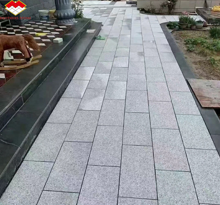Brothers Stone Flamed Grey Granite Slab Paving Tiles for Honed Natural Stone Driveway