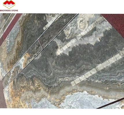 Polished Translucent Onyx Stone Modern Design for Natural Backlit Jade Ink Marble Big Slab