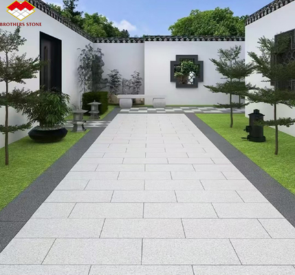 Brothers Stone Flamed Grey Granite Slab Paving Tiles for Honed Natural Stone Driveway