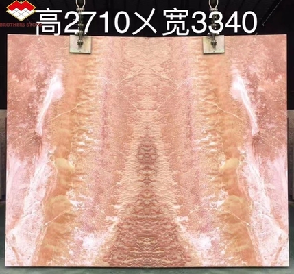 Modern Design Polished Marble Bookmatch Tile Custom Backlit Red Dragon Jade Onyx Wall
