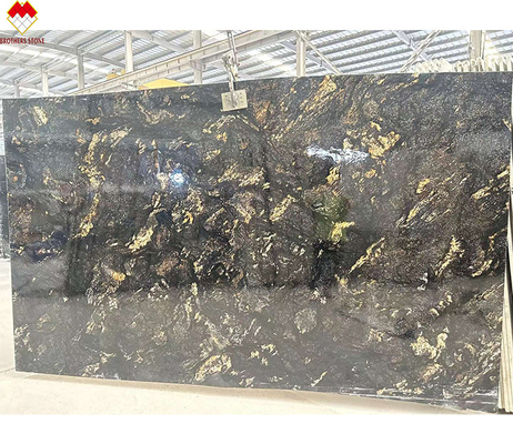 Customized Luxury Black Gold Veins Quartzite Stone Vanity Top for Kitchen and Bathroom