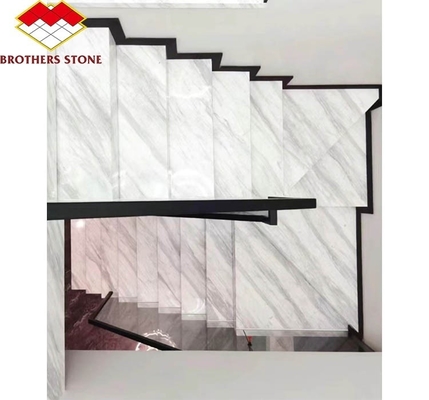 Natural Stone Stairs in Modern European Style with Cut-to-Size Big Slab Polished Tiles