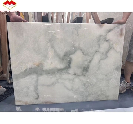 Gold and Blue Onyx Marble Stone for Hotel Floor Luxury Natural Stone Jade Slab Design