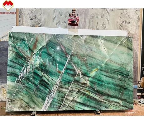 18 20mm Thick Fuchsite Crystal Green Luxury Royal Emerald Green Quartzite Countertops